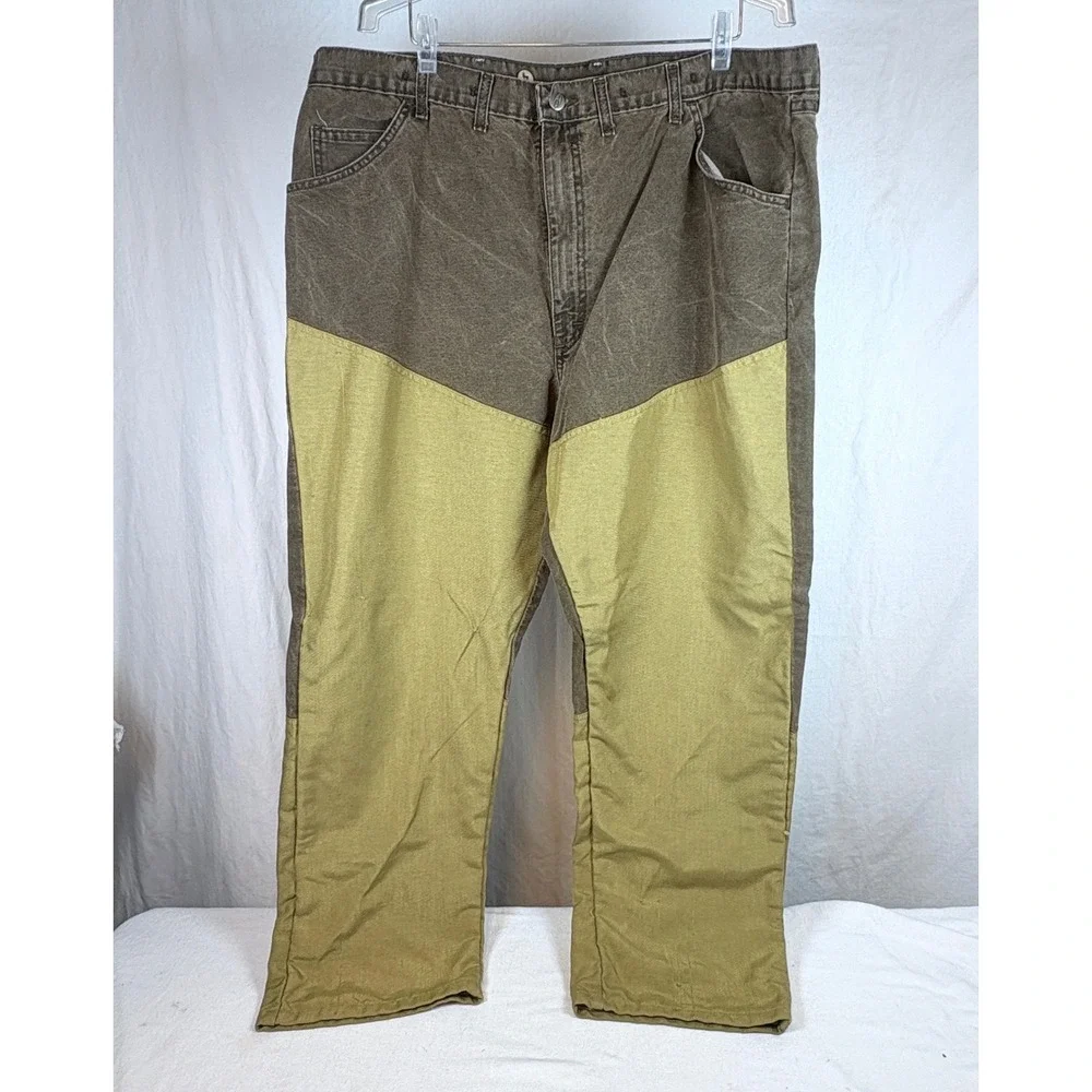 Wrangler Pro Gear Mens 42x30 Brown Brush Hunting Canvas Overlay Workwear Pants